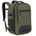 Zaino 48 x 32 x 20 cm in tessuto sintetico verde oliva per viaggio con scomparti e cinghie di compressione